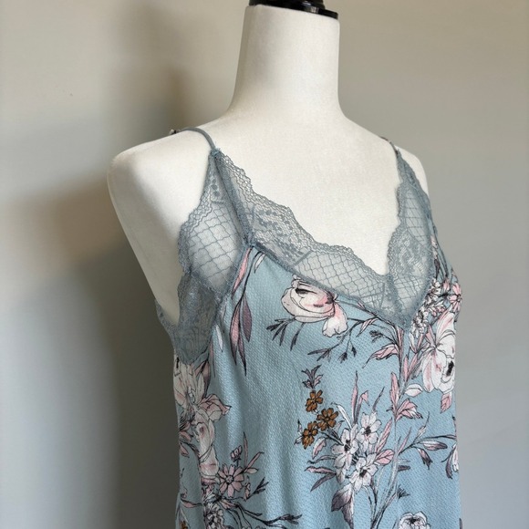 Love Stitch Y2K Tank Cami Fairy Feminine Floral Lace Baby Blue Size Small - Picture 4 of 12